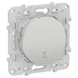 Interrupteur temporisé Odace Schneider Electric - 10 A - 5min à 8h - Aluminium