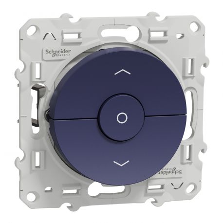 Interrupteur pour volets roulants Odace Schneider Electric - 3 touches - Cobalt