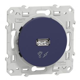 Chargeur USB Odace Schneider Electric - Cobalt