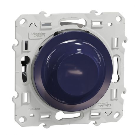Variateur de lumière universel Odace Schneider Electric - 2 ou 3 fils - Cobalt