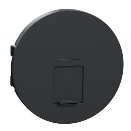 Enjoliveur seul prise RJ45 simple Odace Schneider Electric - Anthracite