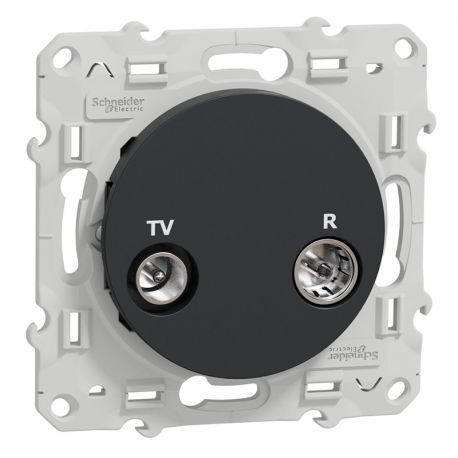 Odace prise TV / FM - anthracite