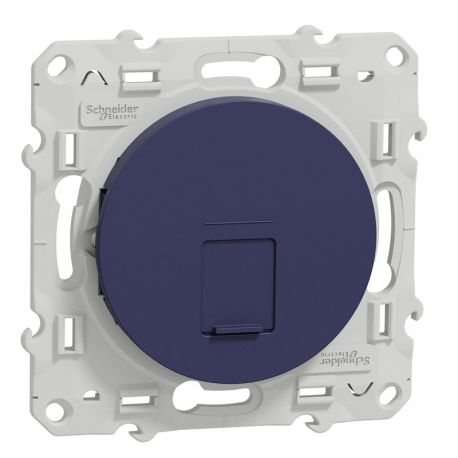 Prise multimédia RJ45 Grade 1 Odace Schneider Electric - Cobalt