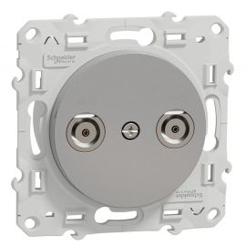 Odace prise multiservices - aluminium