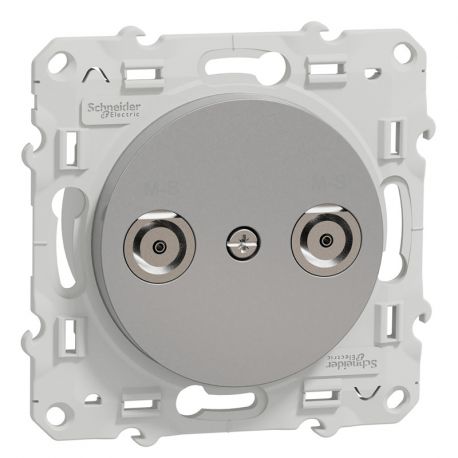 Odace prise multiservices - aluminium