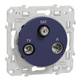 Prise TV/FM/SAT Odace Schneider Electric - 1 entrée - Cobalt
