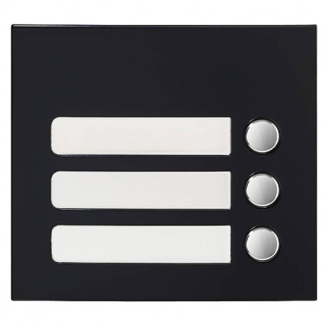 Façade GF3PB Aiphone - Pour module d'appel GTSW - Noir satinée