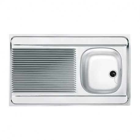 Evier inox Man711-90 pour cuisine Franke - A poser - 90 cm - 1 cuve 1 égouttoir - Réversible