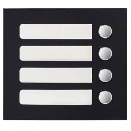 Façade GF4PB Aiphone - Pour module d'appel GTSW - Noir satinée