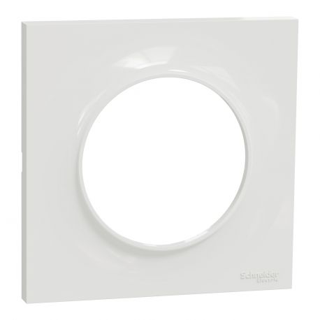 S520702 - Plaque 1 poste blanc Odace Styl Schneider Electric