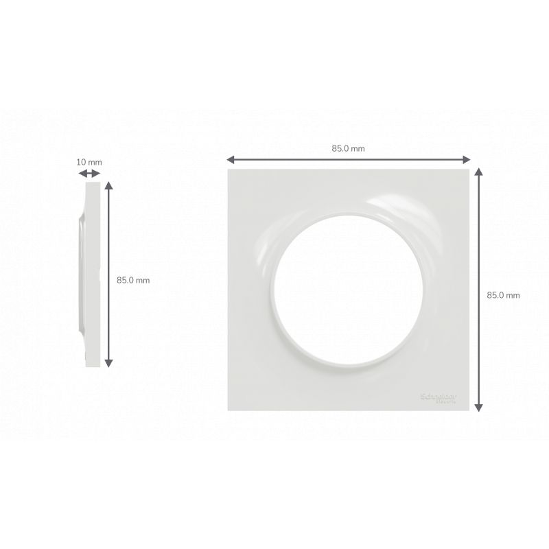 Plaque Simple Odace Styl De Schneider Electric, Blanche Et Neuve