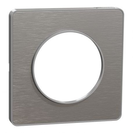 Plaque Odace Touch - Aluminium brossé avec liseré aluminium - Unique
