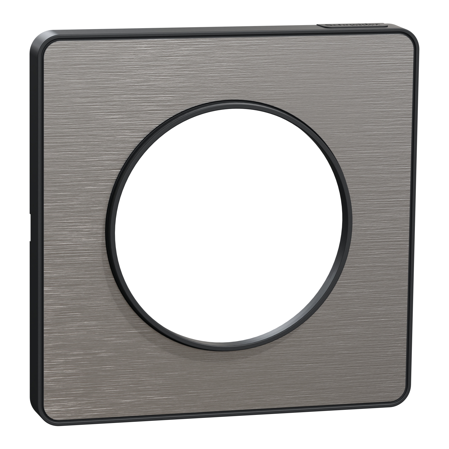 Enjoliveur Schneider Odace Aluminium Brossé - Réf. S530802J 039173 - Neuf D'origine
