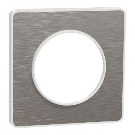 Plaque Odace Touch - Aluminium avec liseré blanc - Unique