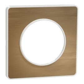 Plaque Odace Touch - Bronze brossé avec liseré blanc - Unique