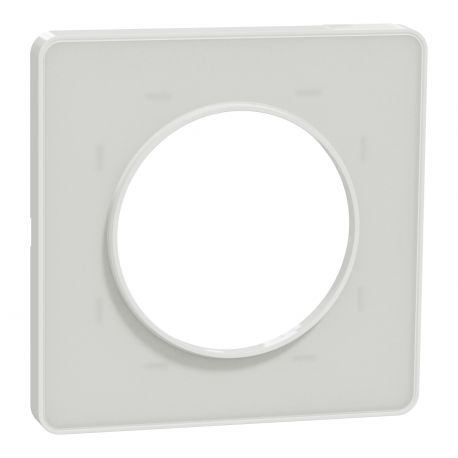 Plaque Odace Touch - Translucide blanc avec liseré blanc - Unique