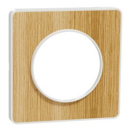 Plaque Odace Touch - Bois naturel avec liseré blanc - Unique