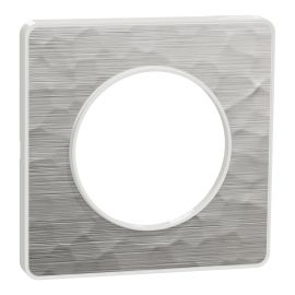 Plaque Odace Touch - Aluminium martelé avec liseré blanc - Unique