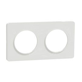Plaque Odace Touch - Blanc avec liseré - Double horizontale / verticale 71mm