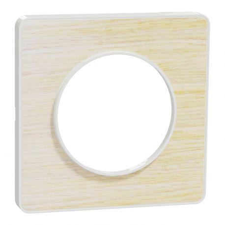 Plaque Odace Touch - Bois nordique avec liseré blanc - Unique