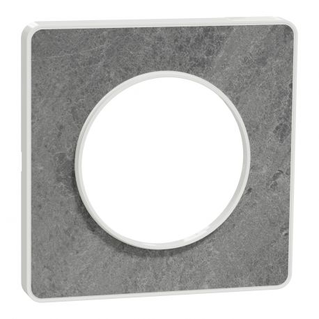Plaque Odace Touch - Pierre galet avec liseré blanc - Unique