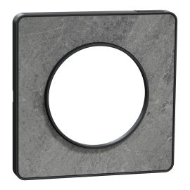 Plaque Odace Touch - Pierre galet avec liseré anthracite - Unique