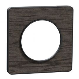 Plaque Odace Touch - Frêne avec liseré anthracite - Unique