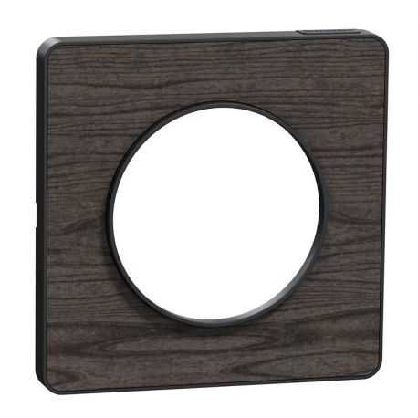 Plaque Odace Touch - Frêne avec liseré anthracite - Unique