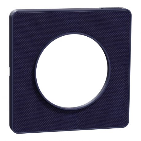 Plaque de finition 1 poste Kvadrat Odace Touch Schneider Electric - Clipsable - Roi/Cobalt