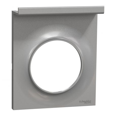 Plaque support téléphone mobile Odace Styl Pratic Schneider Electric - 1 poste - Aluminium