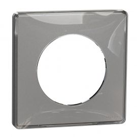 Plaque Odace You - Transparent et support alu - Avec liseré Alu - 1 poste
