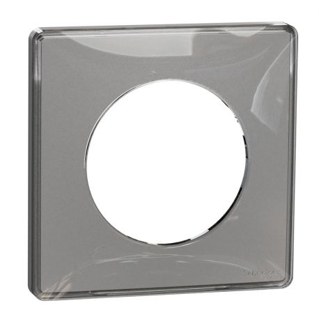 Plaque Odace You - Transparent et support alu - Avec liseré Alu - 1 poste