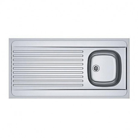 Evier inox Man711-120 pour cuisine Franke - A poser - 120 cm - 1 cuve 1 égouttoir - Réversible