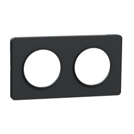 Plaque Odace Touch - Anthracite avec liseré anthracite - Double horizontale et verticale