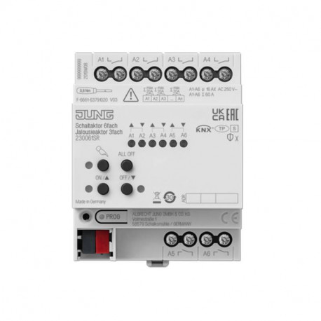 Actionneur mixte KNX Jung - 6 sorties 16A TOR/VR