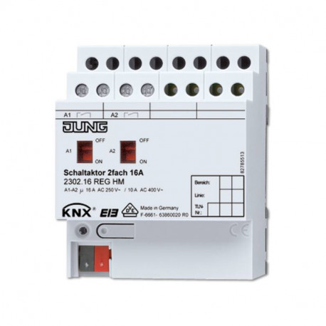 Actionneur de commutation KNX Jung TOR 2 voies