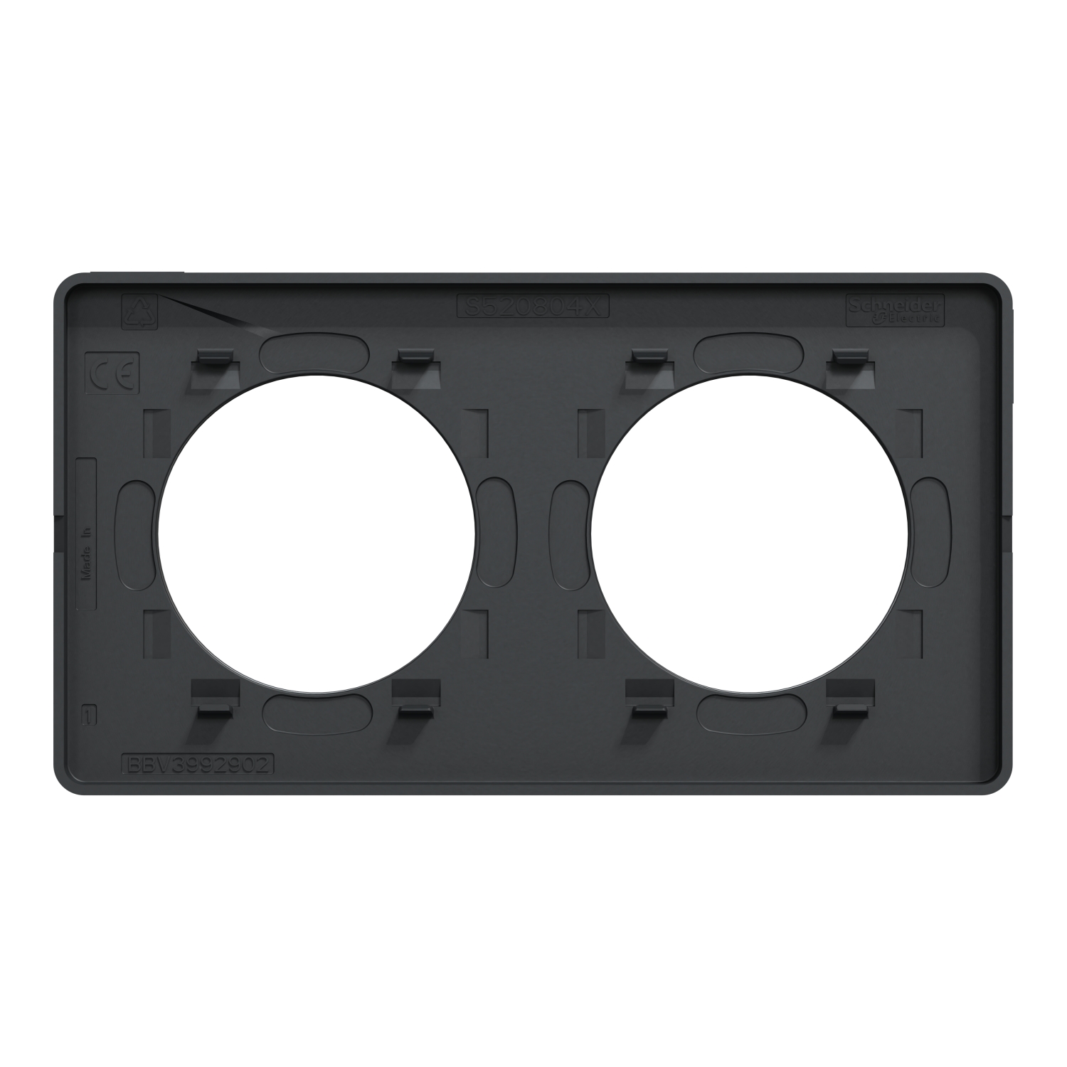 Placca Schneider Electric Odace Touch 1 Posto - Colore Bronzo Spazzolato, 85x85mm, Finitura Antracite - 3