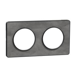 Plaque Odace Touch - Ardoise avec liseré anthracite - Double horizontale et verticale