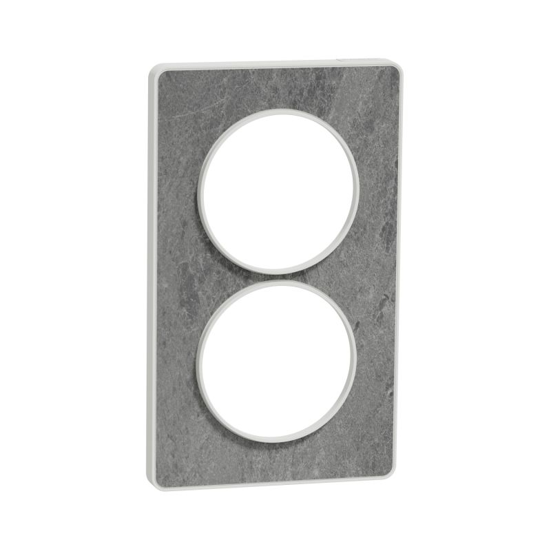 Plaque Schneider Odace Touch 2 Postes – Pierre Galet – Neuve