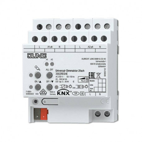Actionneur télévariateur KNX Jung - Universel LED - 2 voies
