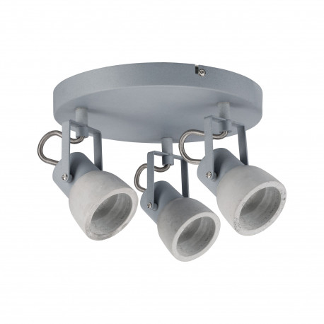 Spotlight Ogma max 3x10W GU10 gris 230V, métal/béton