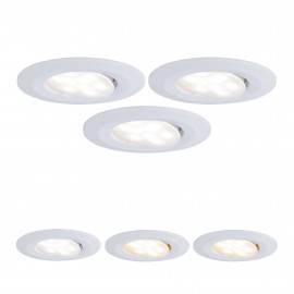Kit de 3 spots LED ronds orientables CCT Calla Paulmann - IP65 - 5W - 3000 à 6500K - Blanc - Dimmable
