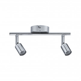 Spot 2 flammes Carolina Paulmann - Orientable - IP44 - 2x10W max - GU10 - Chrome - Sans ampoule