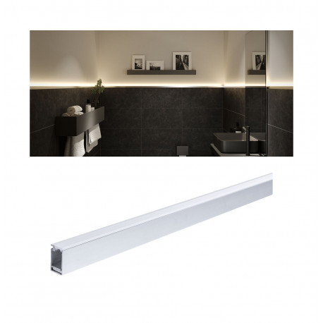 Profilé en saillie LumiTiles Top 2m avec diffuseur Alu anodisé/Satin