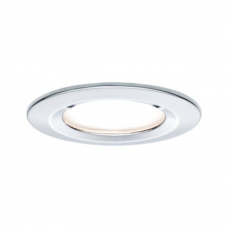 Spots encastré Nova fixe Paulmann - Lot de 3 - GU10 - 2700K - Gradable - Chrome