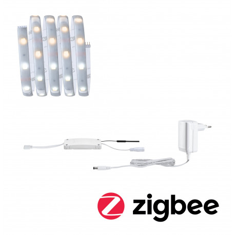Kit de base MaxLED 250 1,5m Zigbee TunW Protect Cover IP44 8W 230/24V Argent