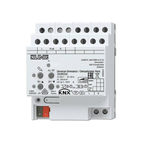 Actionneur télévariateur KNX Jung - Universel LED/Régulateur de vitesse - 1 voie