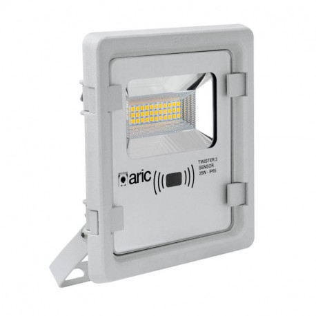 Projecteur extérieur Twister 3 Sensor Aric - Détecteur mouvement - 25W - 4000K - Gris