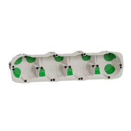 Lot de 5 boites d'encastrement étanches Multifix Air - 4 postes - Profondeur 47mm