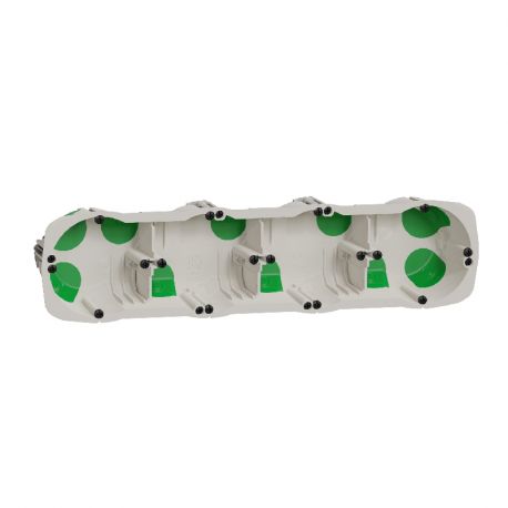 Lot de 5 boites d'encastrement étanches Multifix Air - 4 postes - Profondeur 47mm